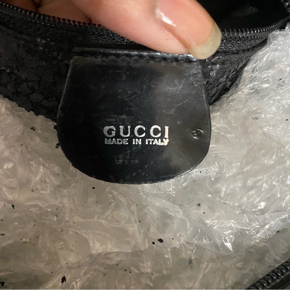 90s vtg Gucci x Tom Ford • Black Patent Leather Bowler w Strap - Picture 11 of 15